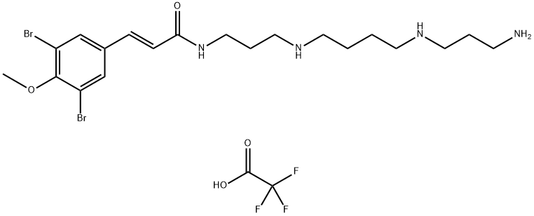 2-Propenamide, N-[3-[[4-[(3-aminopropyl)amino]butyl]amino]propyl]-3-(3,5-dibromo-4-methoxyphenyl)-, (2E)-, 2,2,2-trifluoroacetate (1:3) Structure