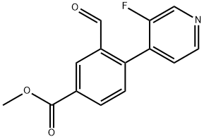 4-(3-氟吡啶-4-基)-3-甲酰基苯甲酸甲酯 结构式