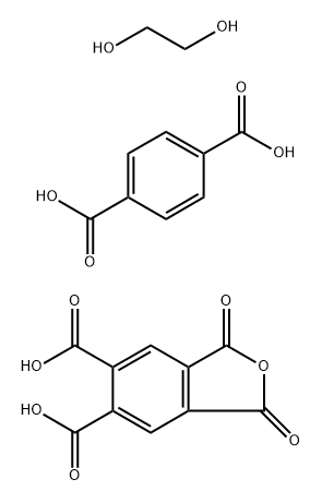 1,4-Benzenedicarboxylic acid, polymer with 1,2-ethanediol, hydrogen 1,3-dihydro-1,3-dioxo-5,6-isobenzofurandicarboxylate Structure