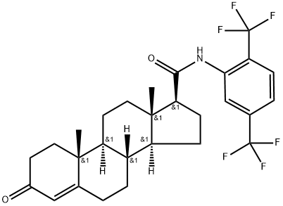 (17β)-N-[2,5-Bis(trifluoroMethyl)phenyl]-3-oxo-androst-4-ene-17-carboxaMide, 164656-19-3, 结构式