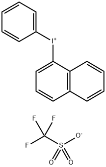 (1-萘基)(苯基]三氟甲磺酸碘98.00%,1647121-27-4,结构式