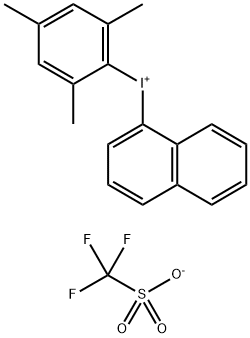 Iodonium, 1-naphthalenyl(2,4,6-trimethylphenyl)-, 1,1,1-trifluoromethanesulfonate (1:1) 结构式