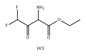 Ethyl 2-amino-4,4-difluoro-3-oxobutanoate hydrochloride Structure