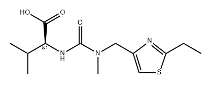 L-Valine, N-[[[(2-ethyl-4-thiazolyl)methyl]methylamino]carbonyl]- Struktur