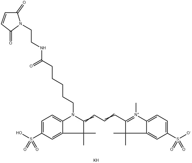 磺酸基-Cy3马来酰亚胺, 1656990-68-9, 结构式