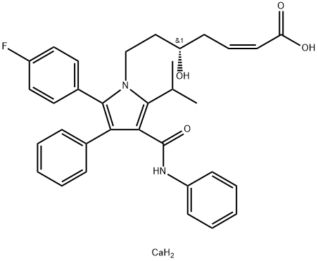 (S,E)-7-(2-(4-fluorophenyl)-5-isopropyl-3-phenyl-4-(phenylcarbamoyl)-1H-pyrrol-1-yl)-5-hydroxyhept-2-enoic acid calcium(II)