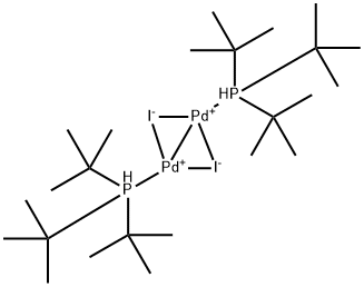 Di-μ-iodobis(tri-t-butylphosphino)dipalladium(I) 化学構造式