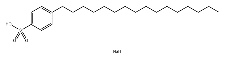 4-十六烷基苯磺酸钠(1:1), 16693-91-7, 结构式