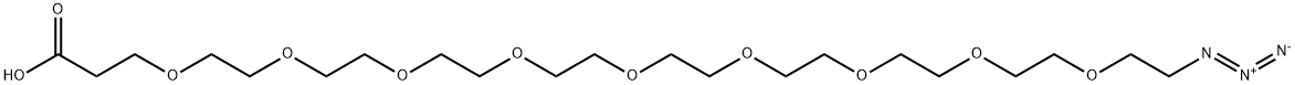 N3-PEG9-CH2CH2COOH 化学構造式