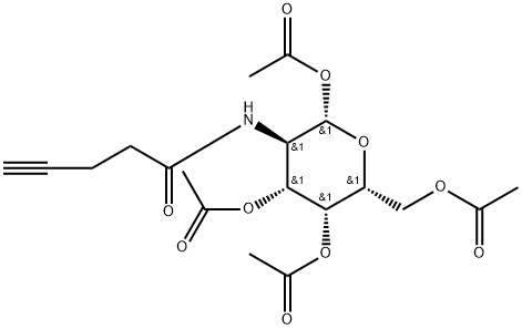 2-deoxy-2-[(1-oxo-4-pentyn-1-yl)amino]-1,3,4,6-Tetraacetate-D-Galactopyranose Structure