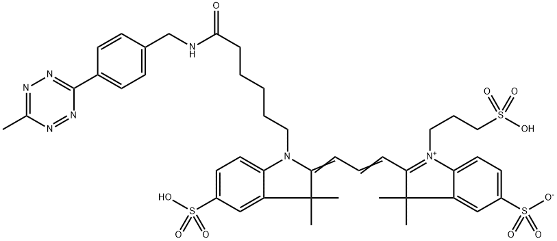 Cy3 Methyltetrazine Structure