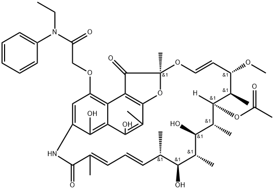 4-O-[2-[(Ethyl)phenylamino]-2-oxoethyl]rifamycin 结构式