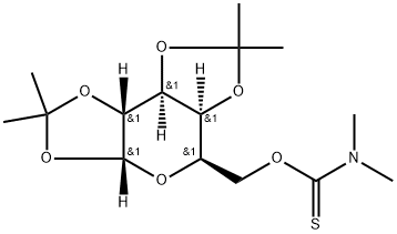 1-O,2-O:3-O,4-O-Bis(1-methylethylidene)-α-D-galactopyranose dimethylcarbamothioate Structure