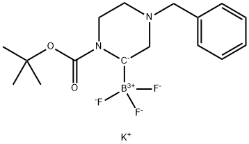 4-苄基-1-(叔丁氧基羰基)哌嗪-2-基三氟硼酸钾, 1684443-08-0, 结构式