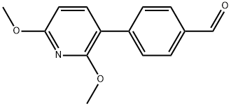 4-(2,6-dimethoxypyridin-3-yl)benzaldehyde Struktur