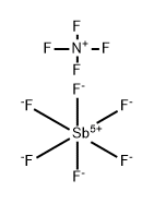 Nitrogen(1+), tetrafluoro-, (T-4)-, (OC-6-11)-hexafluoroantimonate(1-) Struktur