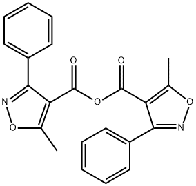 4-Isoxazolecarboxylic acid, 5-methyl-3-phenyl-, anhydride with 5-methyl-3-phenyl-4-isoxazolecarboxylic acid Structure