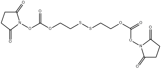 Bis(2,5-dioxopyrrolidin-1-yl) (disulfanediylbis(ethane-2,1-diyl)) dicarbonate Structure