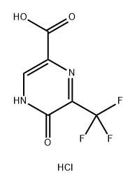2-Pyrazinecarboxylic acid, 4,5-dihydro-5-oxo-6-(trifluoromethyl)-, hydrochloride (1:1) Struktur