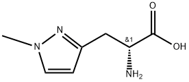 （2R)-2-氨基-3-(1-甲基-1H-吡唑-3-基)丙酸,1689919-56-9,结构式
