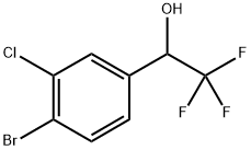 Benzenemethanol, 4-bromo-3-chloro-α-(trifluoromethyl)- Structure