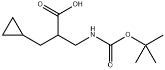 3-{[(tert-butoxy)carbonyl]amino}-2-(cyclopropylm
ethyl)propanoic acid 结构式