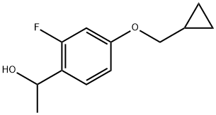 4-(Cyclopropylmethoxy)-2-fluoro-α-methylbenzenemethanol 结构式