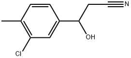 3-Chloro-β-hydroxy-4-methylbenzenepropanenitrile 结构式