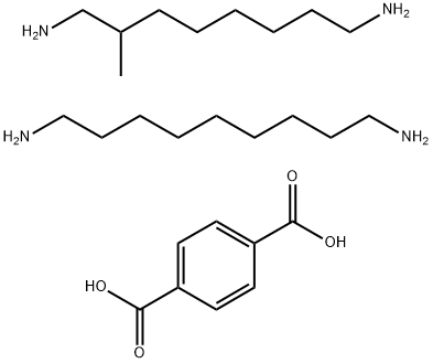 1,4-Benzenedicarboxylic acid polymer with 2-methyl-1,8-octanediamine and 1,9-nonanediamine 结构式