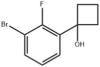 1-(3-bromo-2-fluorophenyl)cyclobutanol Struktur