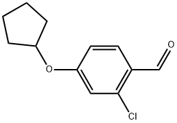 2-Chloro-4-(cyclopentyloxy)benzaldehyde 结构式