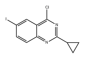 4-chloro-2-cyclopropyl-6-iodoquinazoline 结构式
