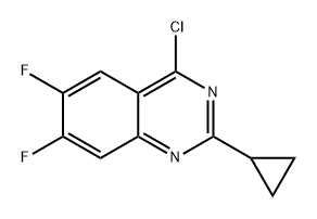 4-chloro-2-cyclopropyl-6,7-difluoroquinazoline Structure