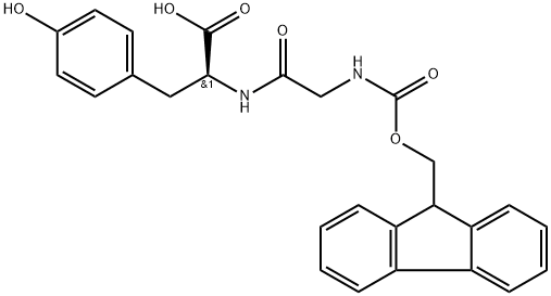 (((9H-芴-9-基)甲氧基)羰基)甘氨酰-L-酪氨酸, 169624-73-1, 结构式