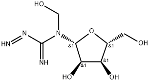 Diazenecarboximidamide, N-(hydroxymethyl)-N-β-D-ribofuranosyl- Structure