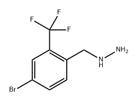 {[4-bromo-2-(trifluoromethyl)phenyl]methyl}hydrazine Struktur