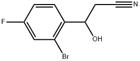 2-Bromo-4-fluoro-β-hydroxybenzenepropanenitrile 结构式