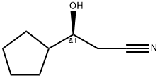 Cyclopentanepropanenitrile, β-hydroxy-, (βS)- Structure
