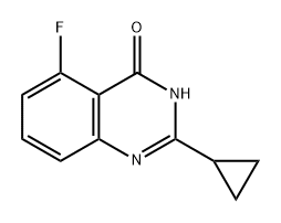 2-环丙基-5-氟喹唑啉-4-醇 结构式