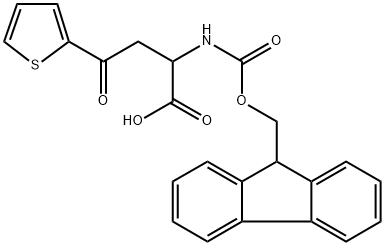 2-Thiophenebutanoic acid, α-[[(9H-fluoren-9-ylmethoxy)carbonyl]amino]-γ-oxo- Structure
