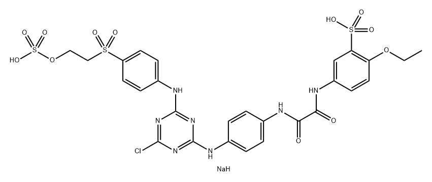 Benzenesulfonic acid, 5-4-4-chloro-6-4-2-(sulfooxy)ethylsulfonylphenylamino-1,3,5-triazin-2-ylaminophenylaminooxoacetylamino-2-ethoxy-, sodium salt|