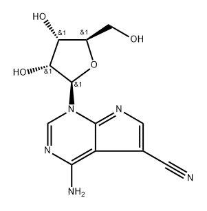 1H-Pyrrolo[2,3-d]pyrimidine-5-carbonitrile, 4-amino-1-β-D-ribofuranosyl- Structure