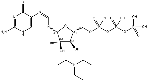 2'-C-Methylguanosine 5'-triphosphate triethyl ammonium salt Struktur