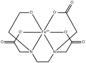 [N-[2-[bis(carboxymethyl)amino]ethyl]-N-(2-hydroxyethyl)glycinato(3-)]iron Structure