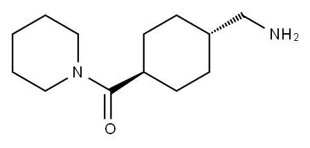 TRANS-1-[[4-(AMINOMETHYL)CYCLOHEXYL]CARBONYL]PIPERIDINE 化学構造式