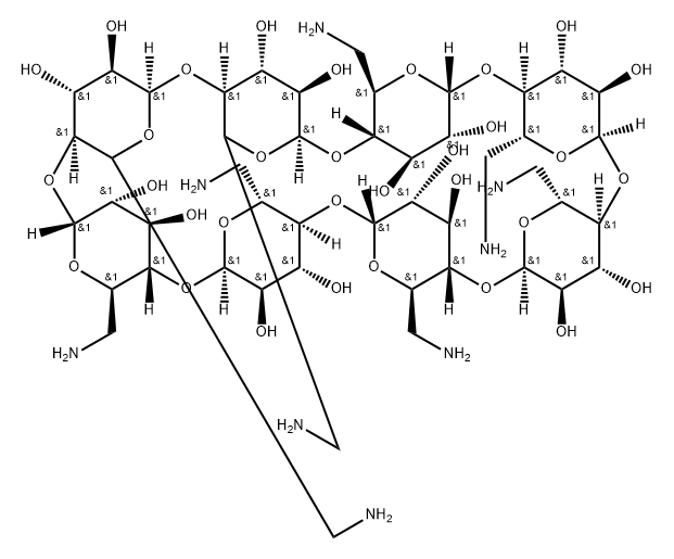 八(6-氨基-6-去氧)伽马环糊精, 171283-79-7, 结构式