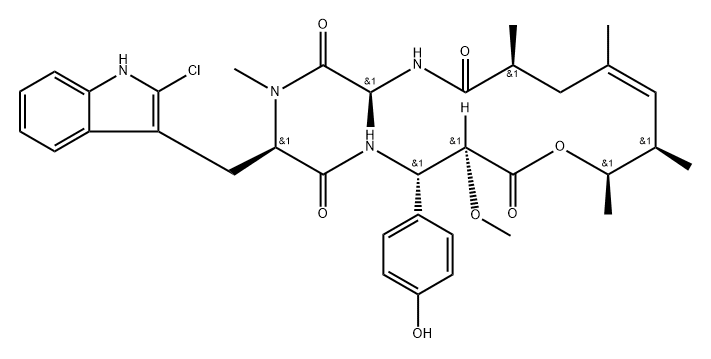 壳酯酰胺 B 结构式