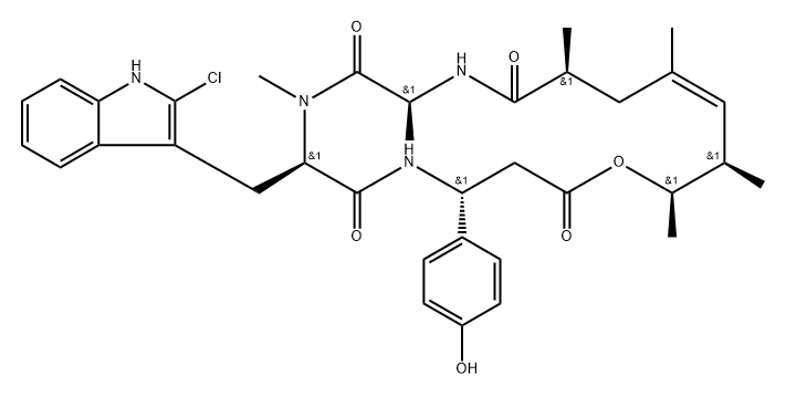 壳酯酰胺 D, 172430-63-6, 结构式