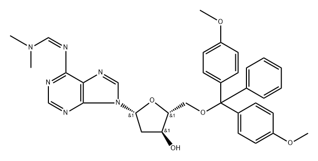 2'-Deoxy-6N-DMF-5'-O-DMT-adenosine Struktur