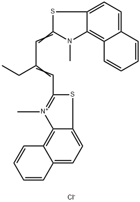 1-Methyl-2-[2-[1-methylnaphtho[1,2-d]thiazole-2(1H)-ylidenemethyl]-1-butenyl]naphtho[1,2-d]thiazole-1-ium·chloride Structure